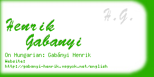 henrik gabanyi business card