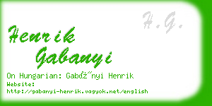 henrik gabanyi business card